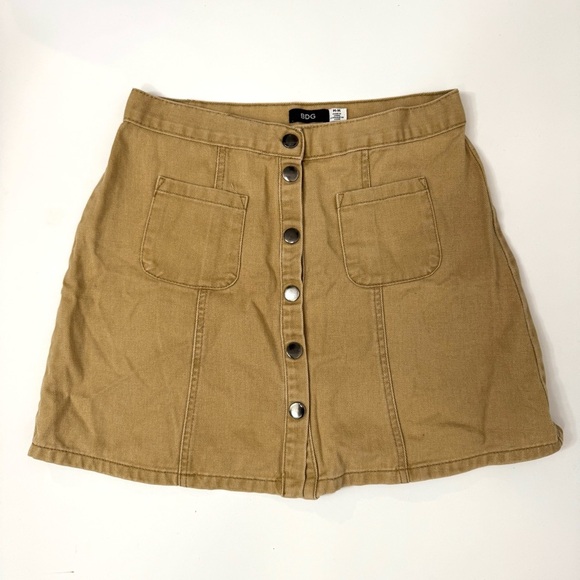 Urban Outfitters BDG Khaki Button-front Skirt Size Medium - Picture 6 of 11